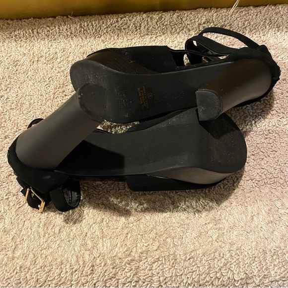 TOP Moda lovely 90 peep toe platform heels size 9 - Picture 7 of 10